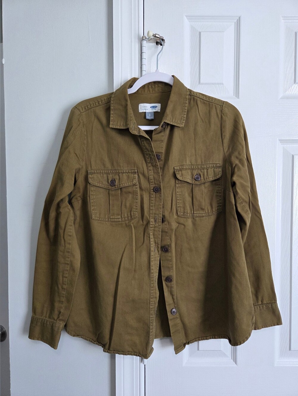 Old Navy Olive Green Utility Shirt Jacket - Women